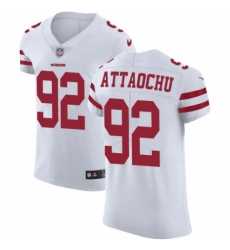 Men's Nike San Francisco 49ers #92 Jeremiah Attaochu White Vapor Untouchable Elite Player NFL Jersey