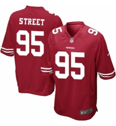 Men's Nike San Francisco 49ers #95 Kentavius Street Game Red Team Color NFL Jersey