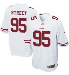 Men's Nike San Francisco 49ers #95 Kentavius Street Game White NFL Jersey