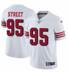 Men's Nike San Francisco 49ers #95 Kentavius Street Limited White Rush Vapor Untouchable NFL Jersey