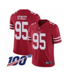 Youth San Francisco 49ers #95 Kentavius Street Red Team Color Vapor Untouchable Limited Player 100th Season Football Jersey
