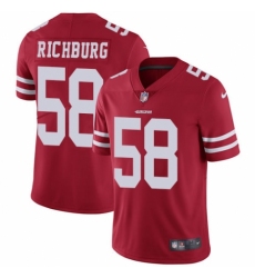 Youth Nike San Francisco 49ers #58 Weston Richburg Red Team Color Vapor Untouchable Elite Player NFL Jersey