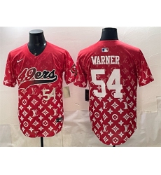Men's San Francisco 49ers #54 Fred Warner Red Limited Stitched Baseball Jersey