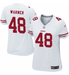 Women's Nike San Francisco 49ers #48 Fred Warner Game White NFL Jersey