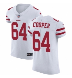 Men's Nike San Francisco 49ers #64 Jonathan Cooper White Vapor Untouchable Elite Player NFL Jersey