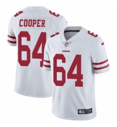Men's Nike San Francisco 49ers #64 Jonathan Cooper White Vapor Untouchable Limited Player NFL Jersey