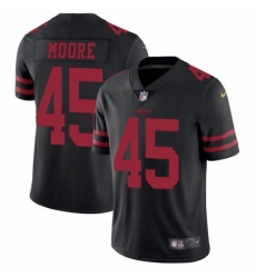 Men's Nike San Francisco 49ers #45 Tarvarius Moore Black Vapor Untouchable Limited Player NFL Jersey