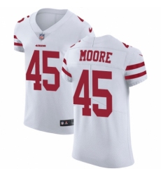 Men's Nike San Francisco 49ers #45 Tarvarius Moore White Vapor Untouchable Elite Player NFL Jersey