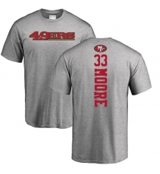 NFL Nike San Francisco 49ers #33 Tarvarius Moore Ash Backer T-Shirt
