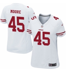 Women's Nike San Francisco 49ers #45 Tarvarius Moore Game White NFL Jersey