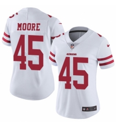 Women's Nike San Francisco 49ers #45 Tarvarius Moore White Vapor Untouchable Elite Player NFL Jersey