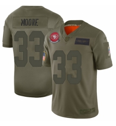 Women's San Francisco 49ers #33 Tarvarius Moore Limited Camo 2019 Salute to Service Football Jersey