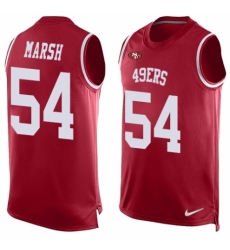 Men's Nike San Francisco 49ers #54 Cassius Marsh Limited Red Player Name & Number Tank Top NFL Jersey