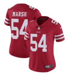 Women's Nike San Francisco 49ers #54 Cassius Marsh Red Team Color Vapor Untouchable Elite Player NFL Jersey