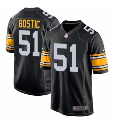 Men's Nike Pittsburgh Steelers #51 Jon Bostic Game Black Alternate NFL Jersey