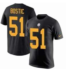 Nike Pittsburgh Steelers #51 Jon Bostic Black Rush Pride Name & Number T-Shirt
