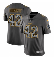 Youth Nike Pittsburgh Steelers #42 Morgan Burnett Gray Static Vapor Untouchable Limited NFL Jersey