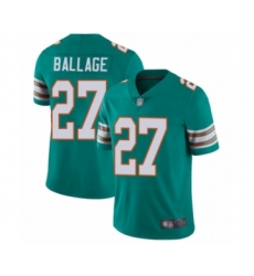 Youth Miami Dolphins #27 Kalen Ballage Aqua Green Alternate Vapor Untouchable Limited Player Football Jersey