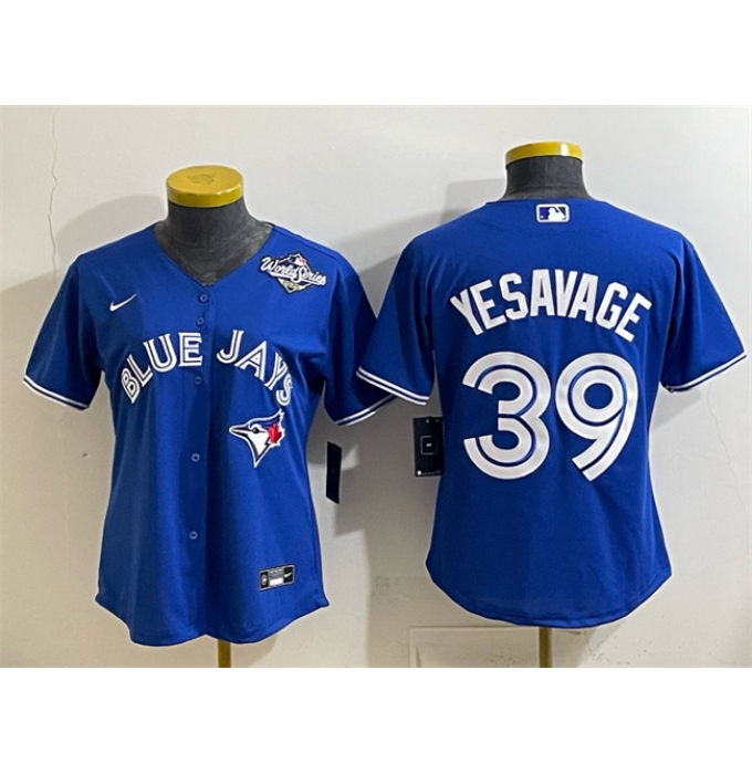 Women's Toronto Blue Jays #39 Trey Yesavage Royal 2025 World Series Cool Base Stitched Baseball Jersey(Run Small)