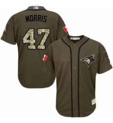 Men's Majestic Toronto Blue Jays #47 Jack Morris Authentic Green Salute to Service MLB Jersey