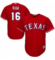 Youth Majestic Texas Rangers #16 Ryan Rua Replica Red Alternate Cool Base MLB Jersey