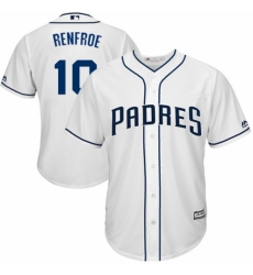 Youth Majestic San Diego Padres #10 Hunter Renfroe Authentic White Home Cool Base MLB Jersey