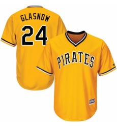 Youth Majestic Pittsburgh Pirates #24 Tyler Glasnow Replica Gold Alternate Cool Base MLB Jersey