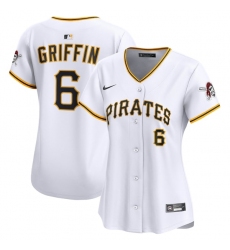 Women's Pittsburgh Pirates #6 Konnor Griffin Nike White Home Limited Jersey