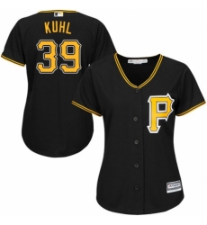 Women's Majestic Pittsburgh Pirates #39 Chad Kuhl Authentic Black Alternate Cool Base MLB Jersey