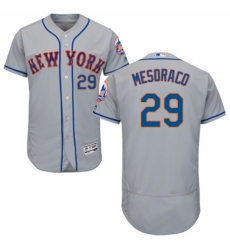 Men's Majestic New York Mets #29 Devin Mesoraco Grey Road Flex Base Authentic Collection MLB Jersey