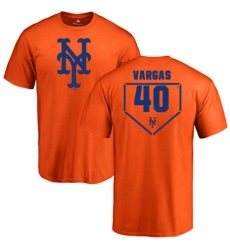 MLB Nike New York Mets #40 Jason Vargas Orange RBI T-Shirt