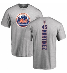 MLB Nike New York Mets #45 Pedro Martinez Ash Backer T-Shirt