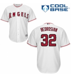 Youth Majestic Los Angeles Angels of Anaheim #32 Cam Bedrosian Authentic White Home Cool Base MLB Jersey