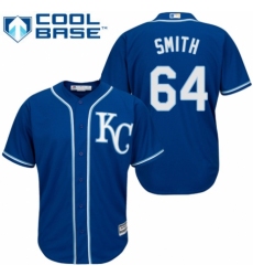 Men's Majestic Kansas City Royals #64 Burch Smith Replica Blue Alternate 2 Cool Base MLB Jersey