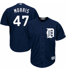 Youth Majestic Detroit Tigers #47 Jack Morris Replica Navy Blue Alternate Cool Base MLB Jersey
