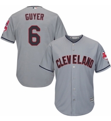 Youth Majestic Cleveland Indians #6 Brandon Guyer Authentic Grey Road Cool Base MLB Jersey