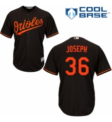 Youth Majestic Baltimore Orioles #36 Caleb Joseph Authentic Black Alternate Cool Base MLB Jersey