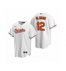 Men's Baltimore Orioles #12 Roberto Alomar Nike White 2020 Replica Home Jersey