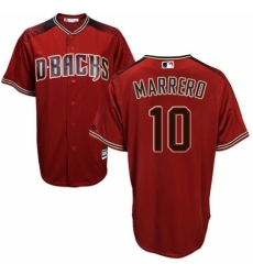 Men's Majestic Arizona Diamondbacks #10 Deven Marrero Replica Red/Brick Alternate Cool Base MLB Jersey
