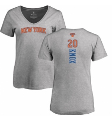 NBA Women's Nike New York Knicks #20 Kevin Knox Ash Backer T-Shirt