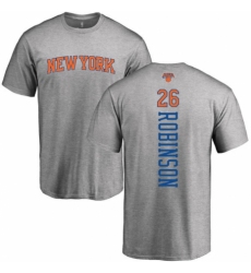 NBA Nike New York Knicks #26 Mitchell Robinson Ash Backer T-Shirt