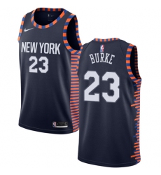 Youth Nike New York Knicks #26 Mitchell Robinson Swingman Navy Blue NBA Jersey - 2018 19 City Edition