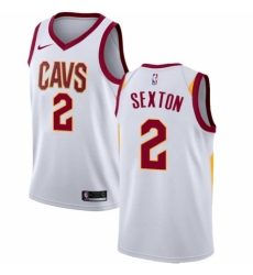 Women's Nike Cleveland Cavaliers #2 Collin Sexton Authentic White NBA Jersey - Association Edition