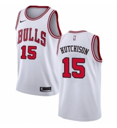 Women's Nike Chicago Bulls #15 Chandler Hutchison Authentic White NBA Jersey - Association Edition