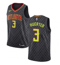 Youth Nike Atlanta Hawks #3 Kevin Huerter Swingman Black NBA Jersey - Icon Edition