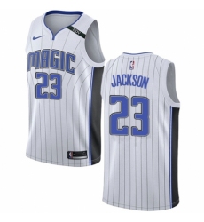 Men's Nike Orlando Magic #23 Justin Jackson Authentic White NBA Jersey - Association Edition