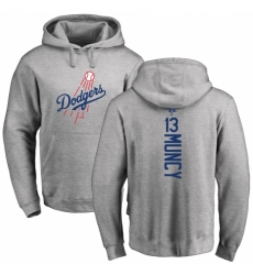 MLB Nike Los Angeles Dodgers #13 Max Muncy Ash Backer Pullover Hoodie