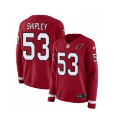 Women's Nike Arizona Cardinals #71 Andre Smith Limited Red Therma Long Sleeve NFL Jersey