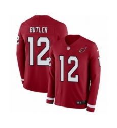 Men's Nike Arizona Cardinals #12 Brice Butler Limited Red Therma Long Sleeve NFL Jersey