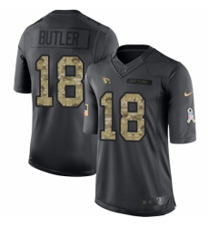 Men's Nike Arizona Cardinals #18 Brice Butler Limited Black 2016 Salute to Service NFL Jersey